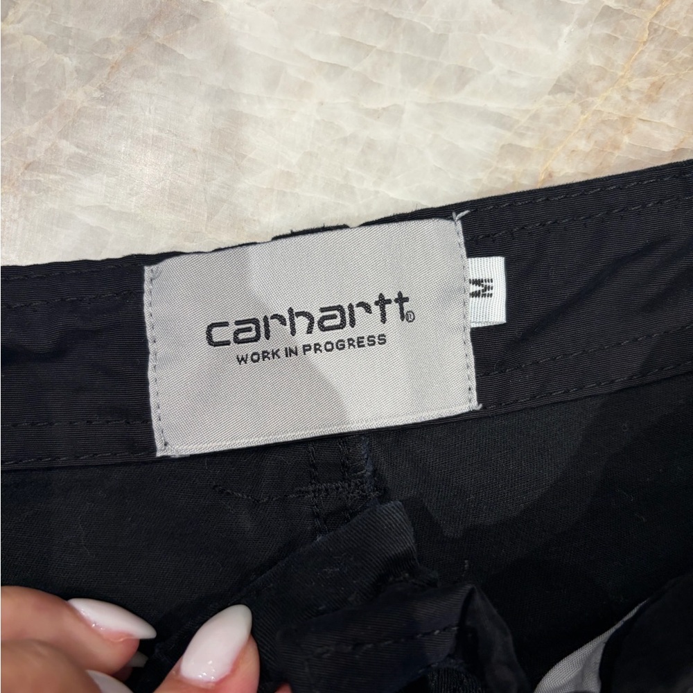 Carhartt WIP Black Cargo Pants Medium Utility Streetwear Cinch Ankle - Picture 3 of 3